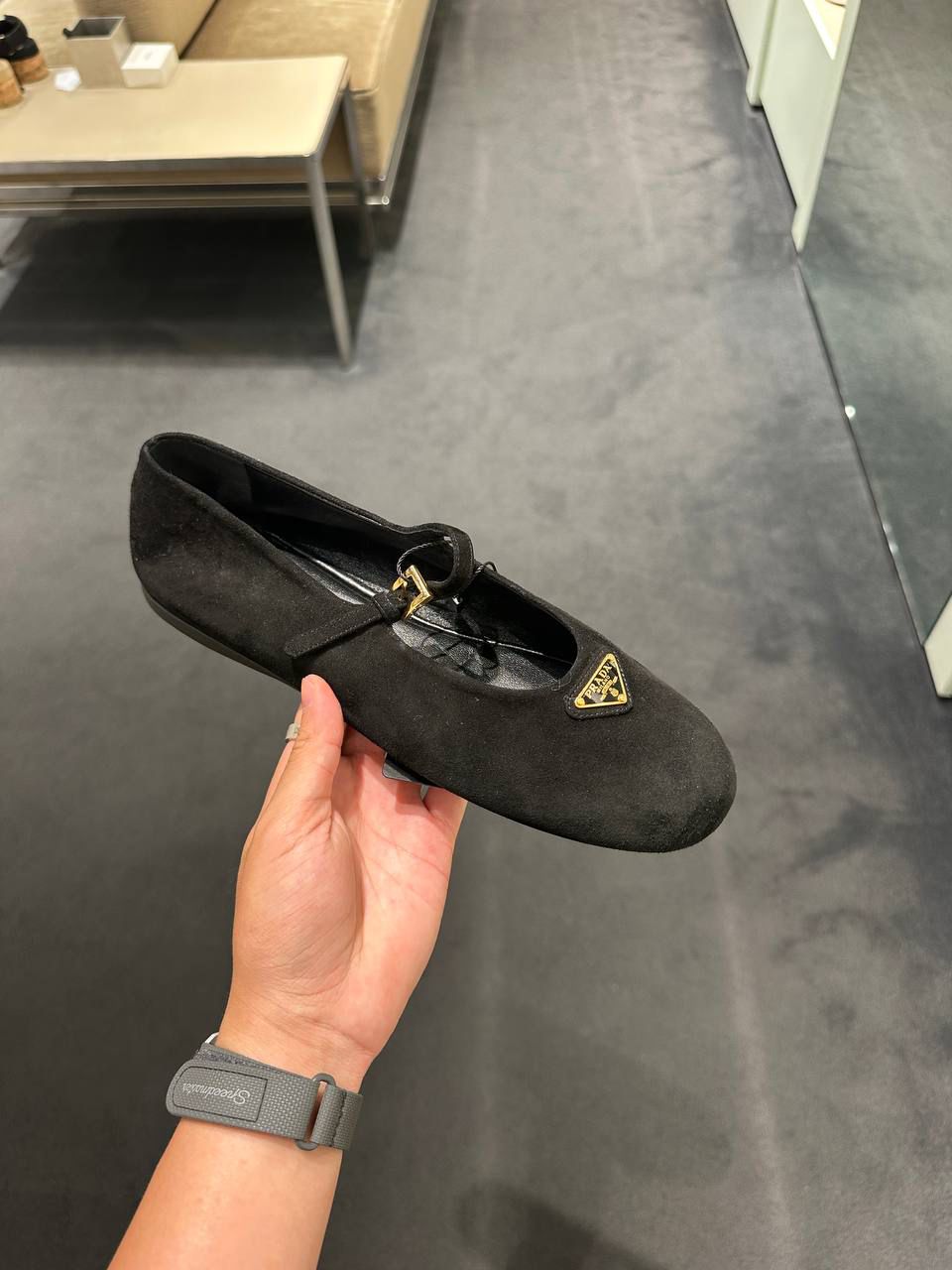 Suede ballet flats