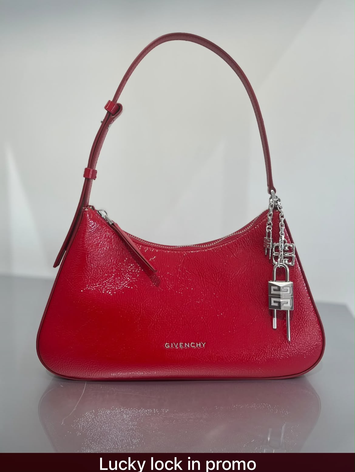 Moon Cut Out Small Bag in Patent Leather