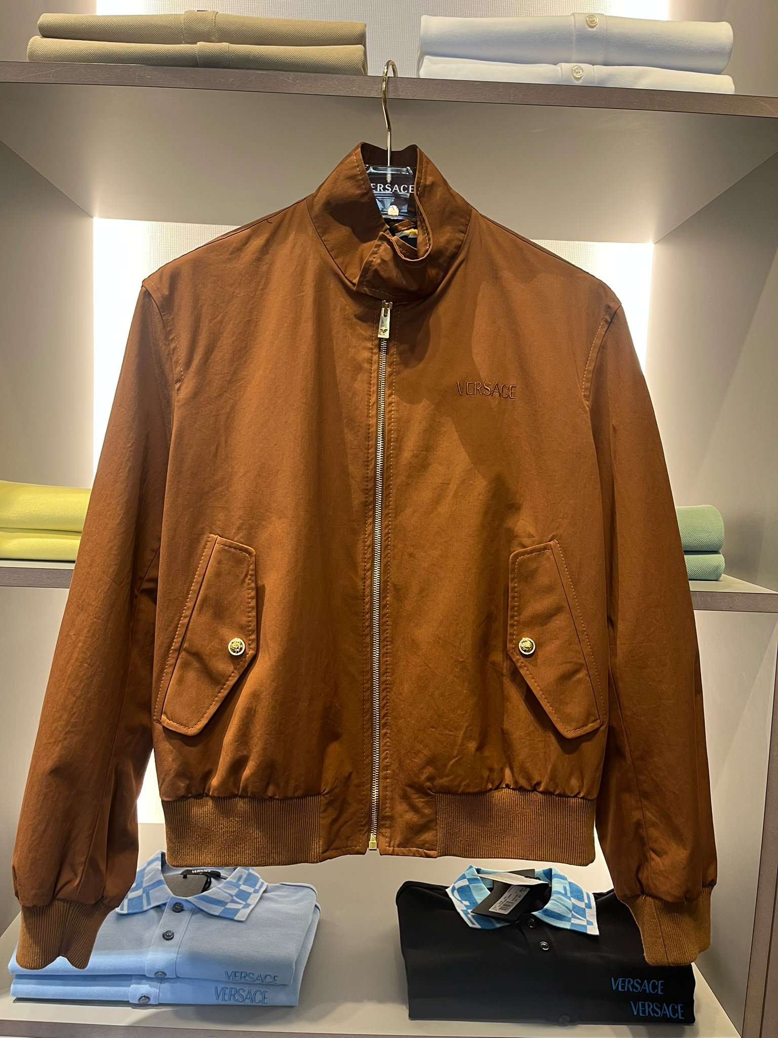 Logo Embroidered Bomber Jacket