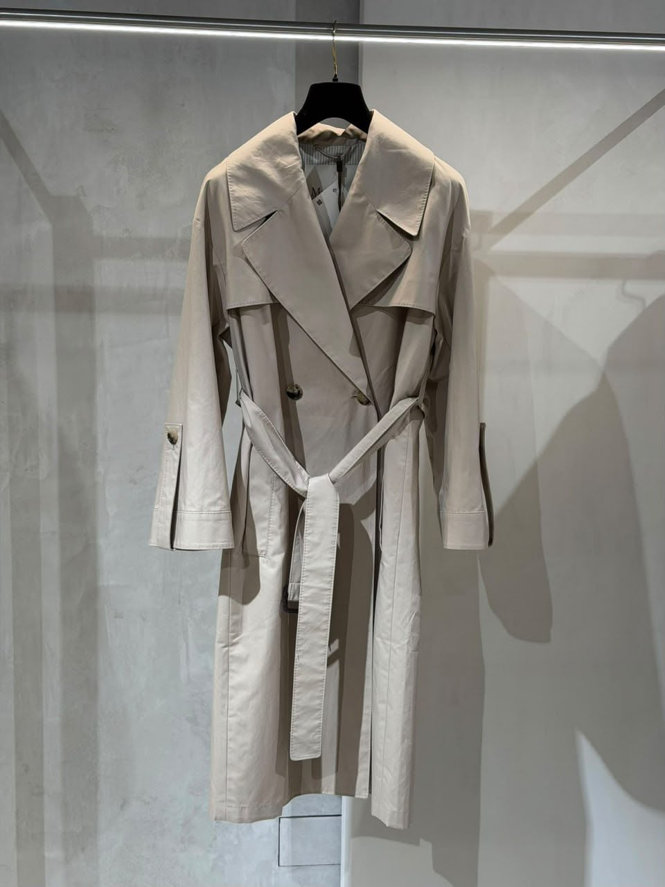 Double-breasted trench coat