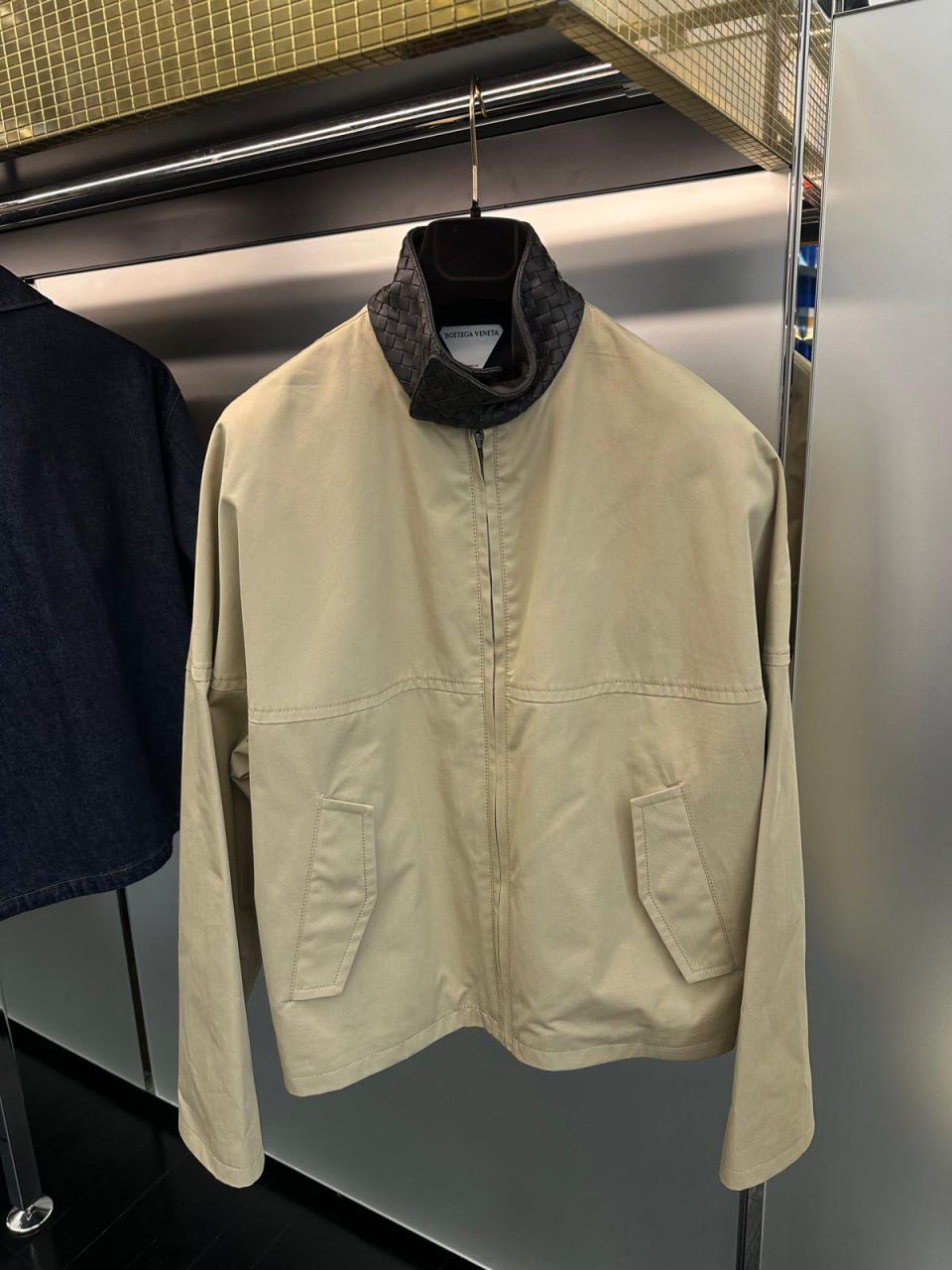 Intrecciato Collar Cotton Jacket