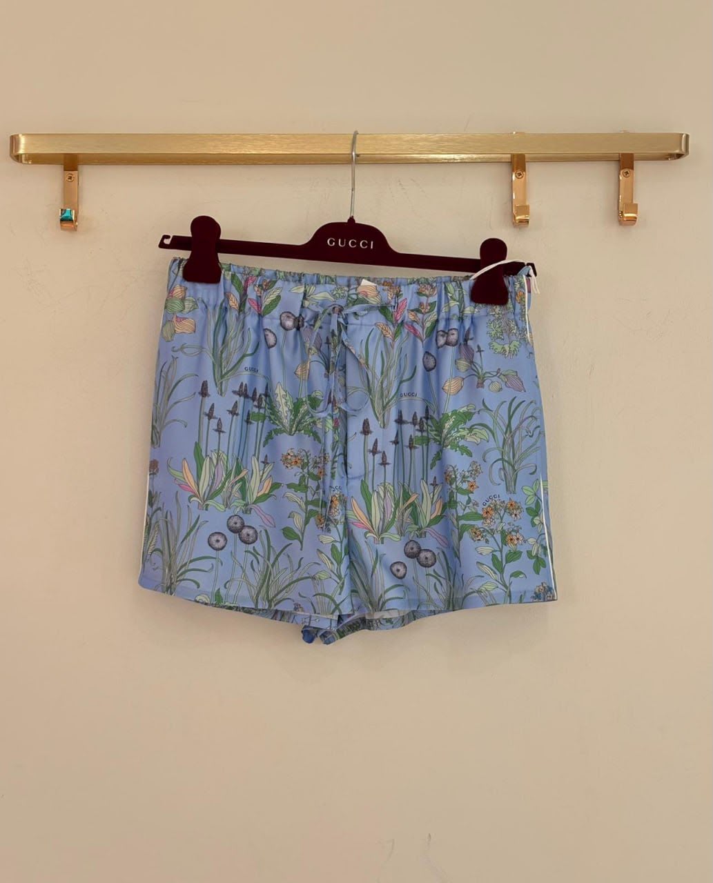 Flora Print Silk Shorts