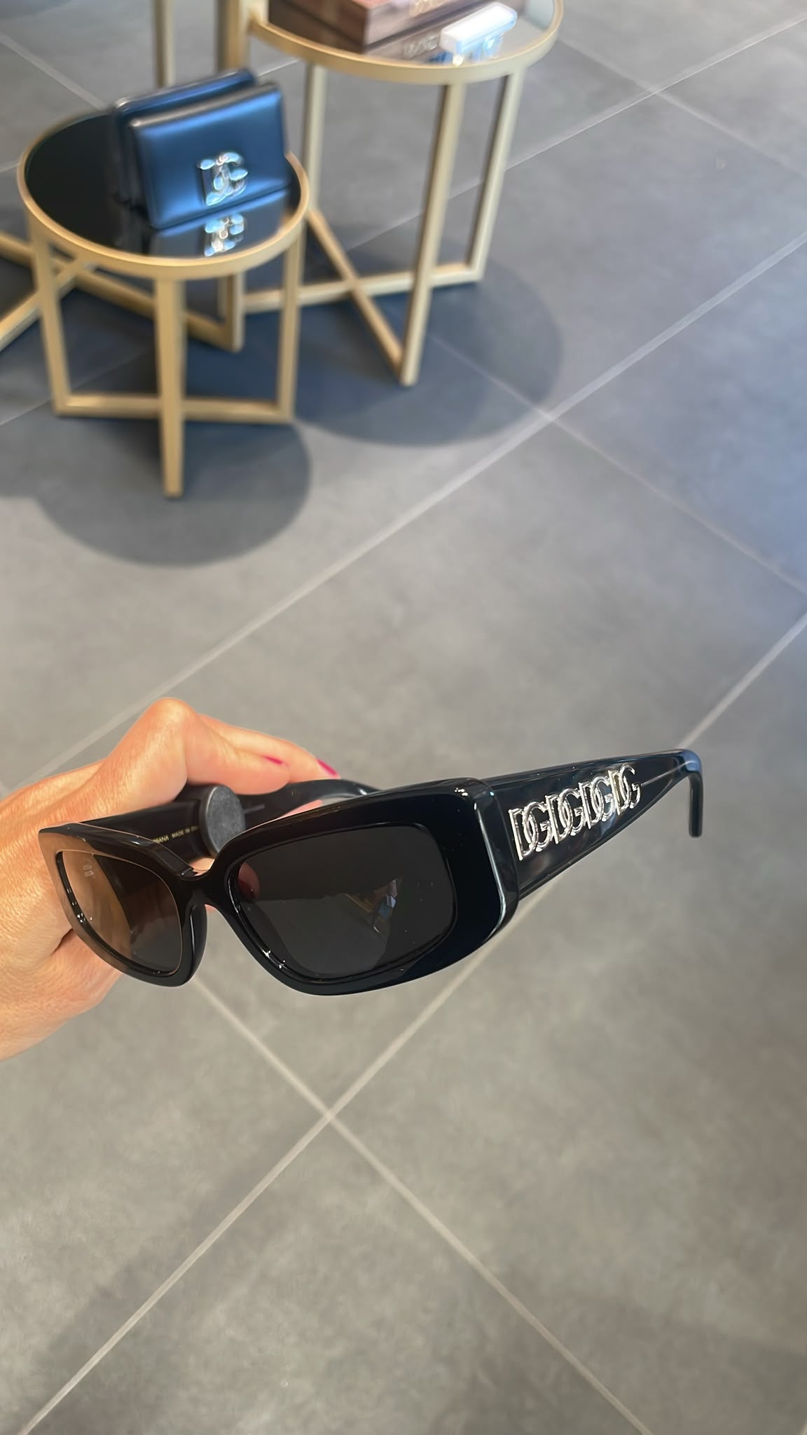 DG Logo Rectangular Sunglasses