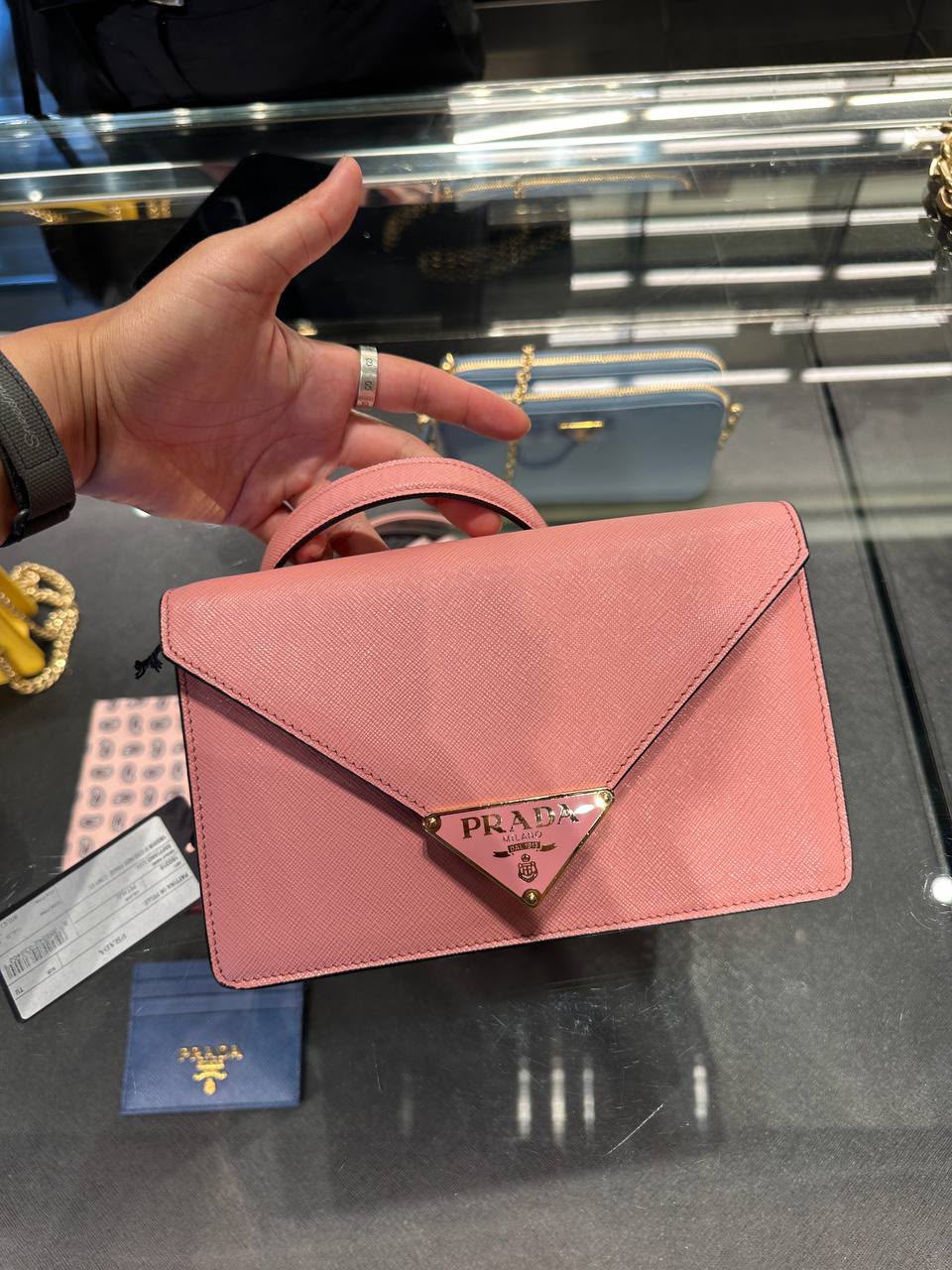 Saffiano Leather Top-Handle Bag
