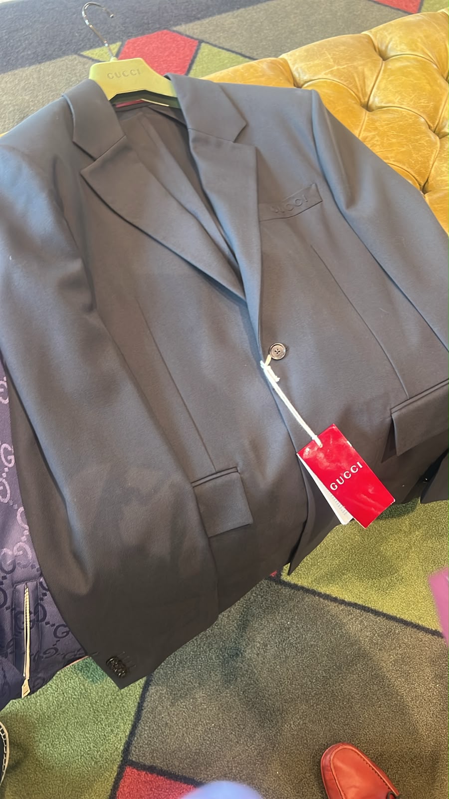 Wool Blazer with Logo