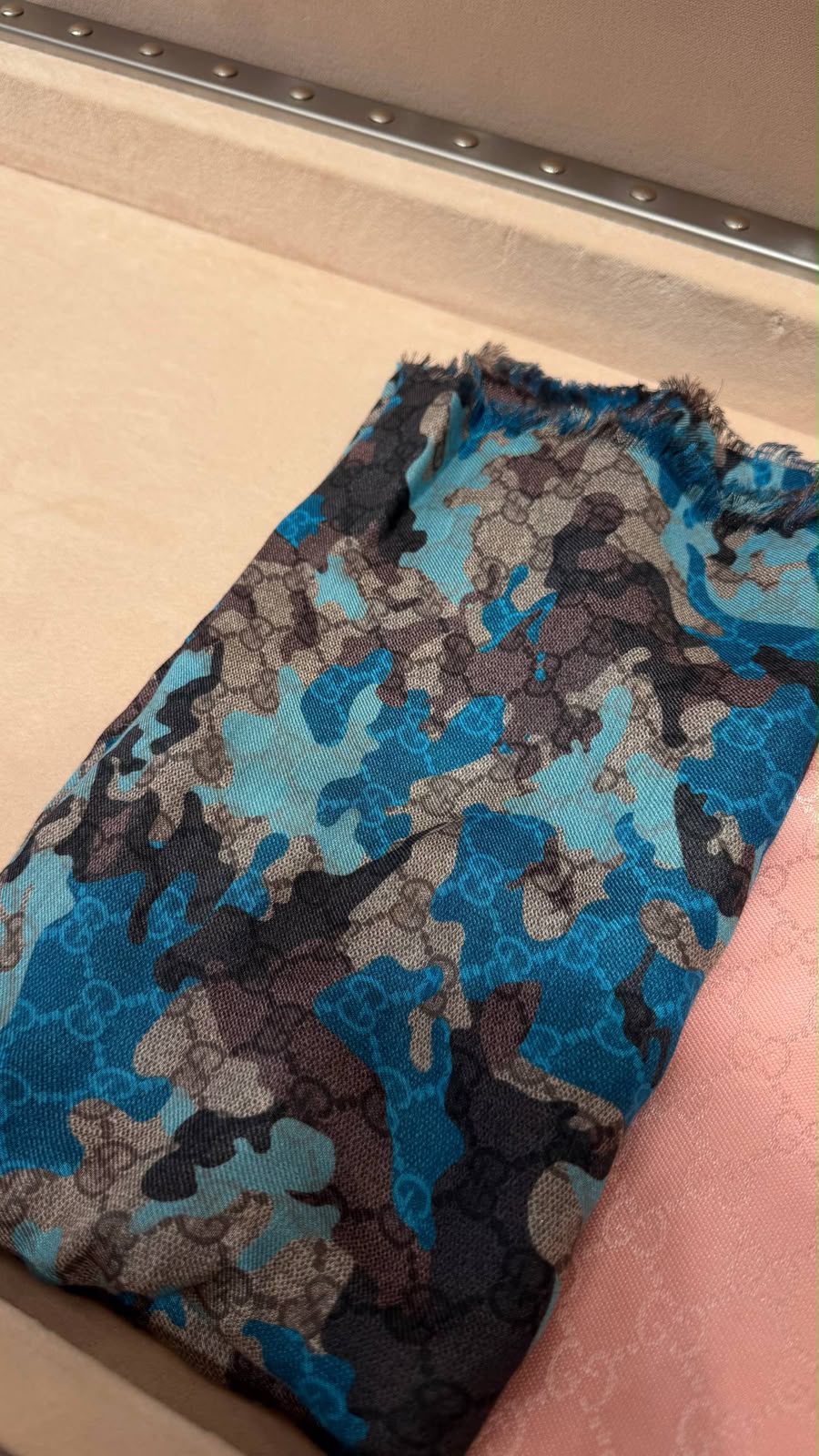 GG Camo Print Scarf