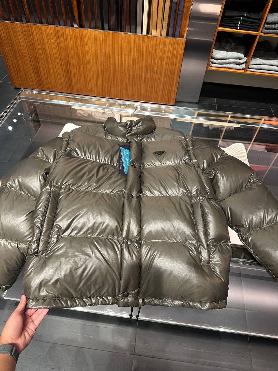Shiny Nylon Puffer Jacket