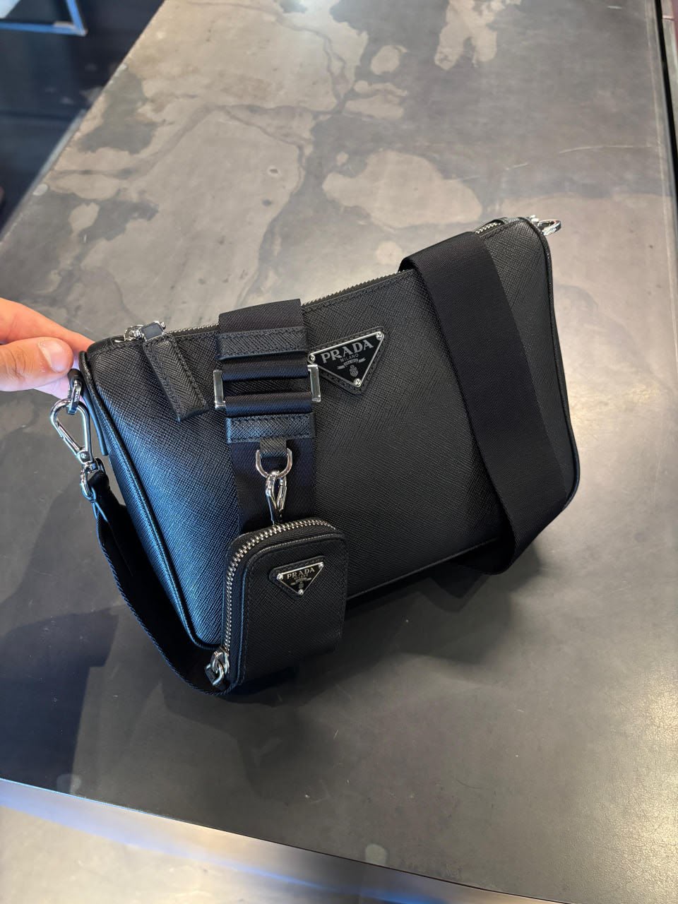 Saffiano Leather Shoulder Bag