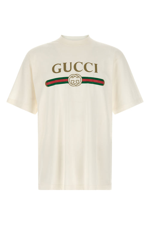 ' Web' print T-shirt with 'Incrocio GG'