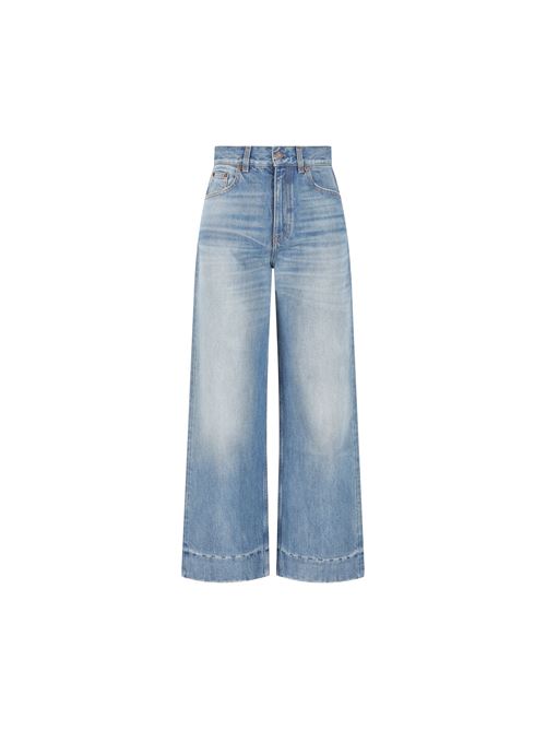 Jeans corti a vita alta in denim