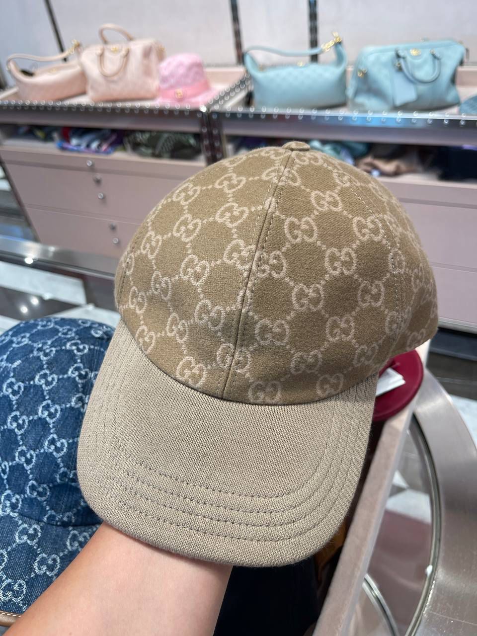 GG Denim Bucket Hat with Horsebit