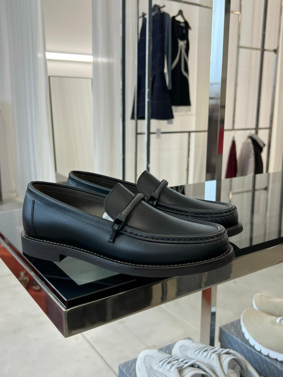 Monolith brushed leather loafers