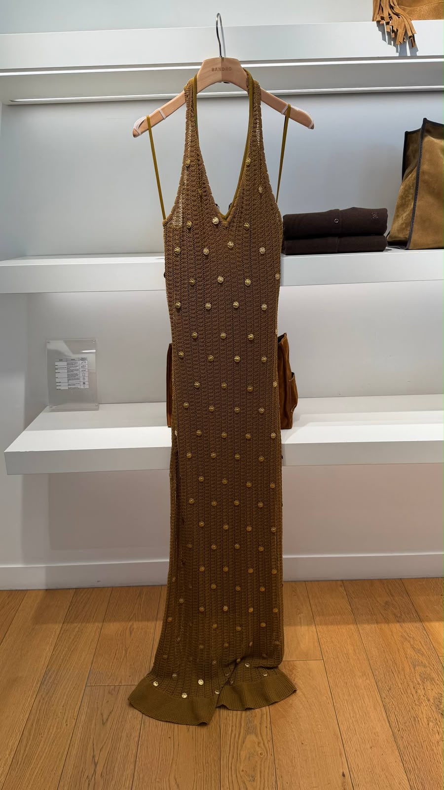 Gold Coin Embellished Knit Tank Top
