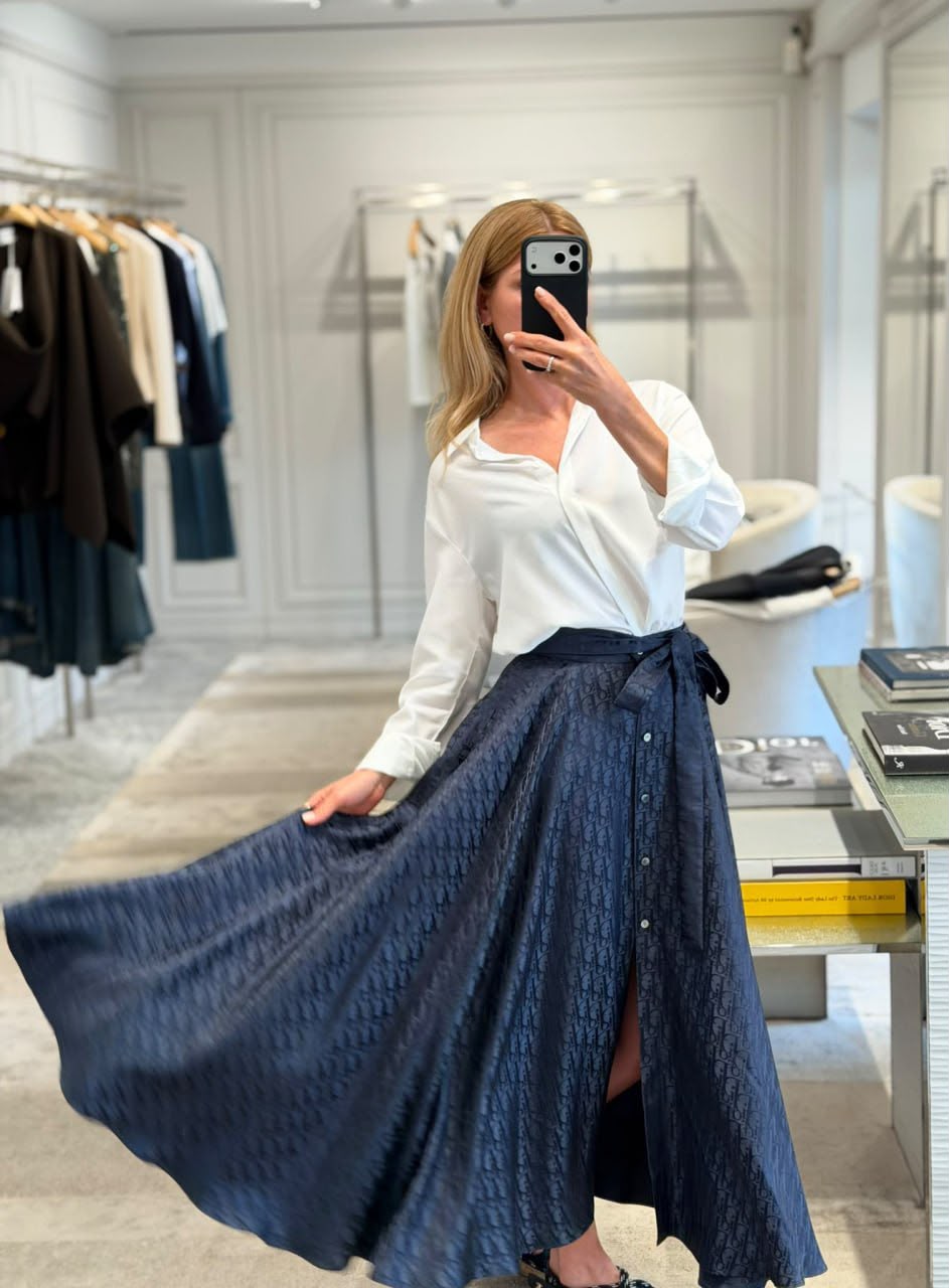 Oblique Midi Skirt