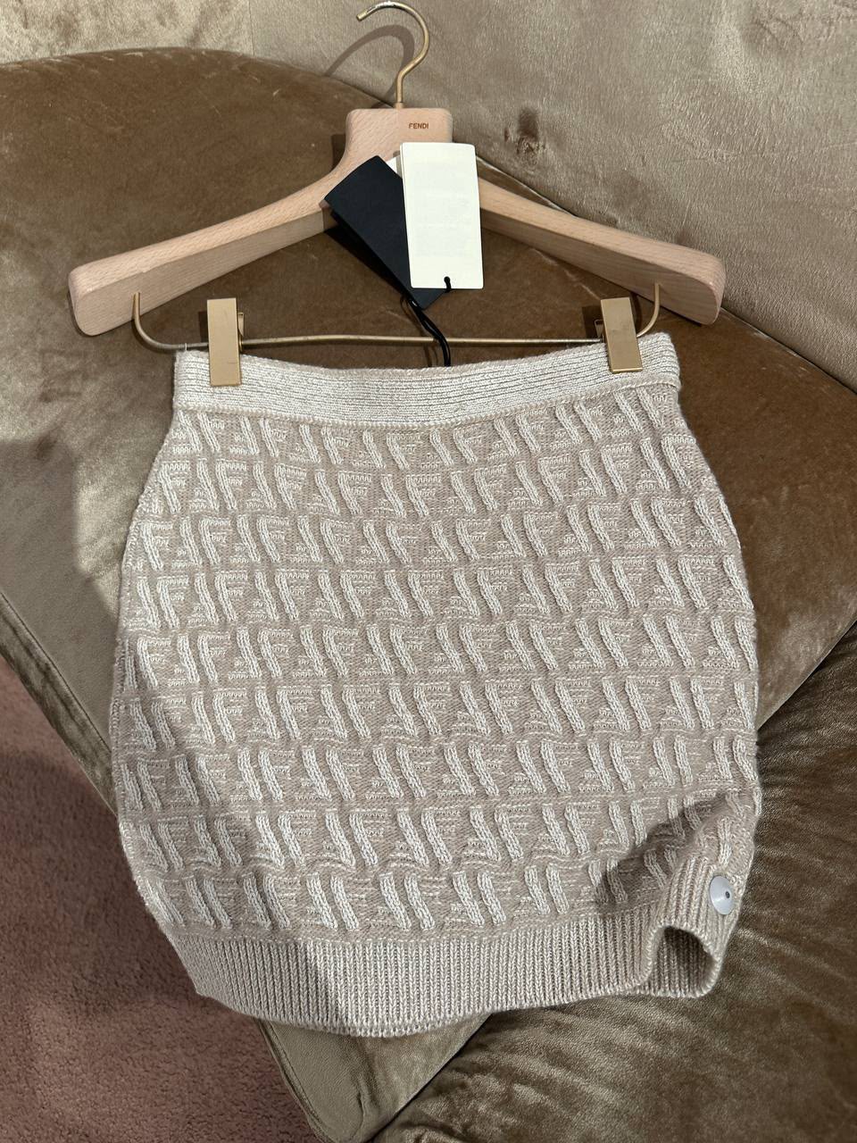 FF Logo Knit Mini Skirt