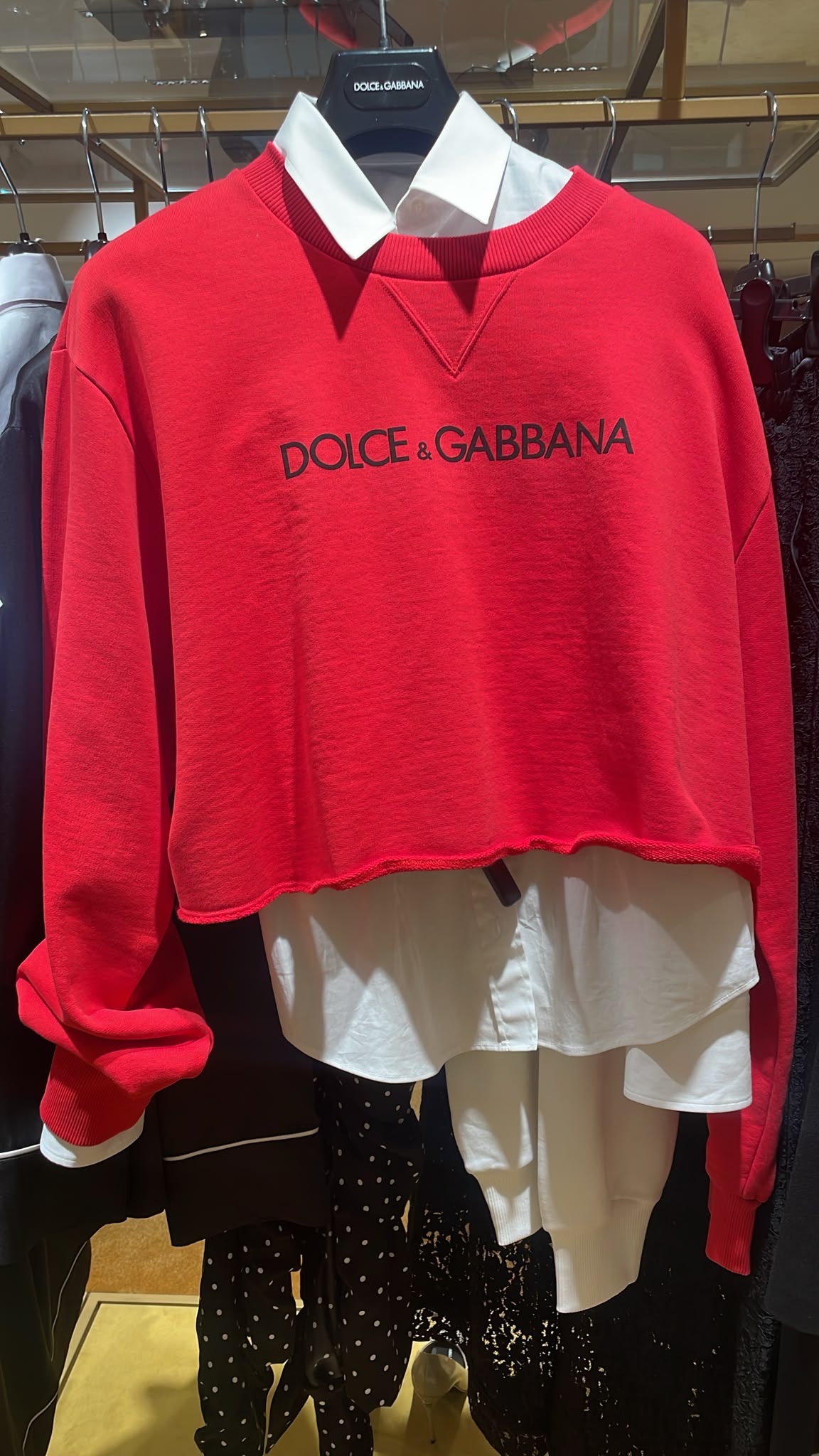 Layered Logo Sweatshirt with Shirt Insert