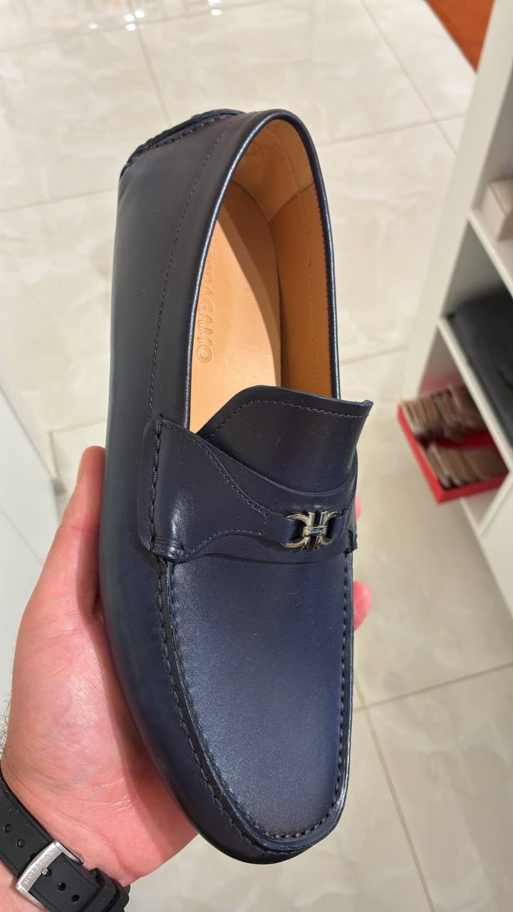 Gancini Suede Loafer