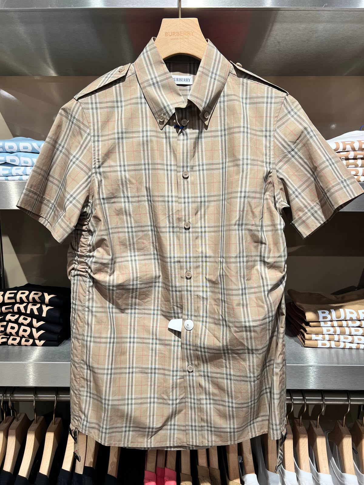 Check Cotton Short-Sleeve Shirt