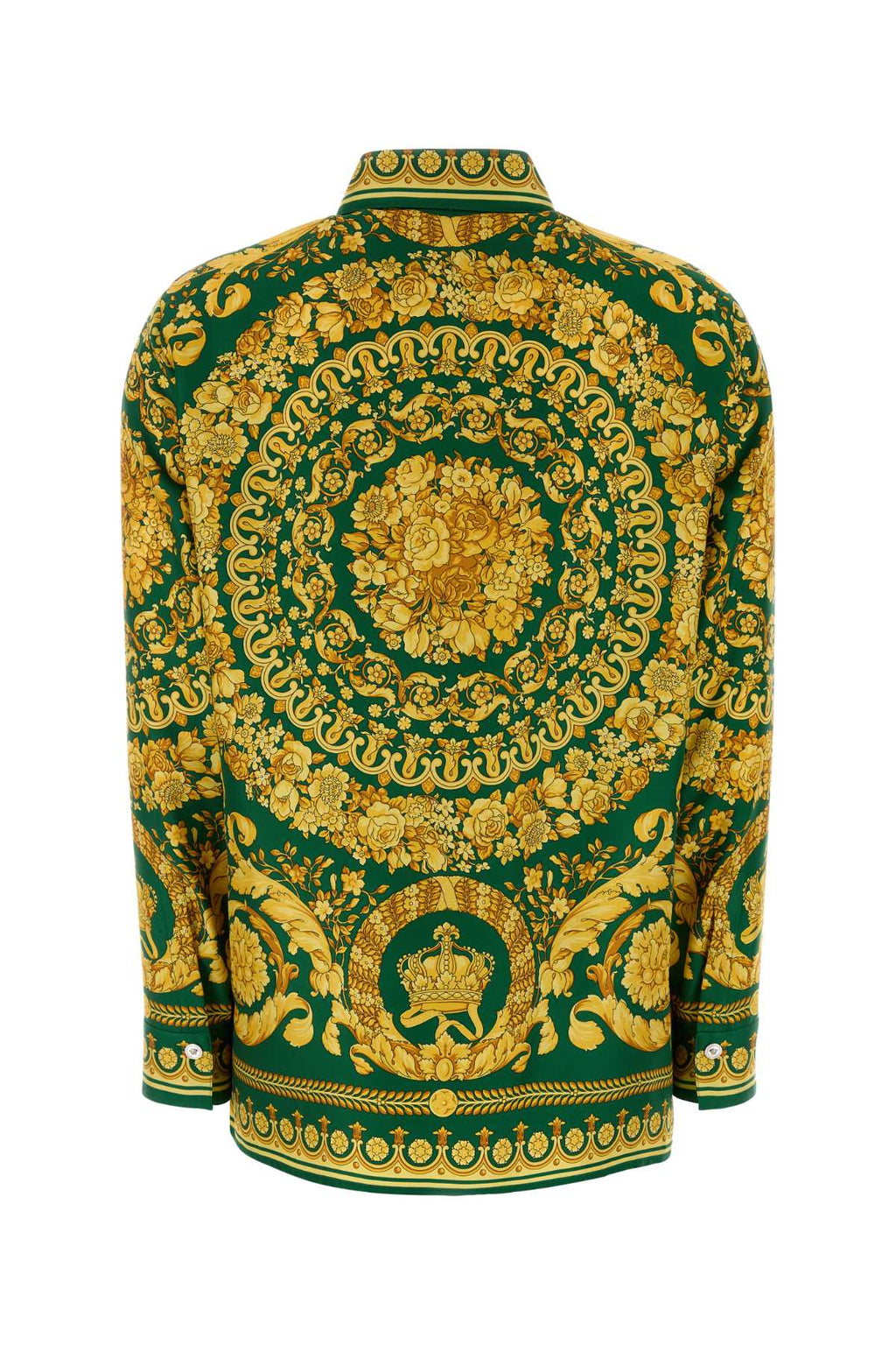 VERSACE FORMAL SHIRT TWILL SILK FABRIC WITH BAROQUE HERITA For Women Fodera: 100% Silk