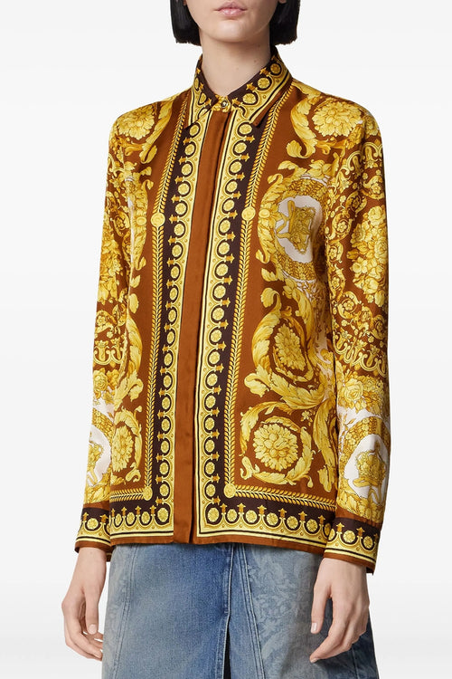 VERSACE 'Barocco' shirt For Women 100% silk