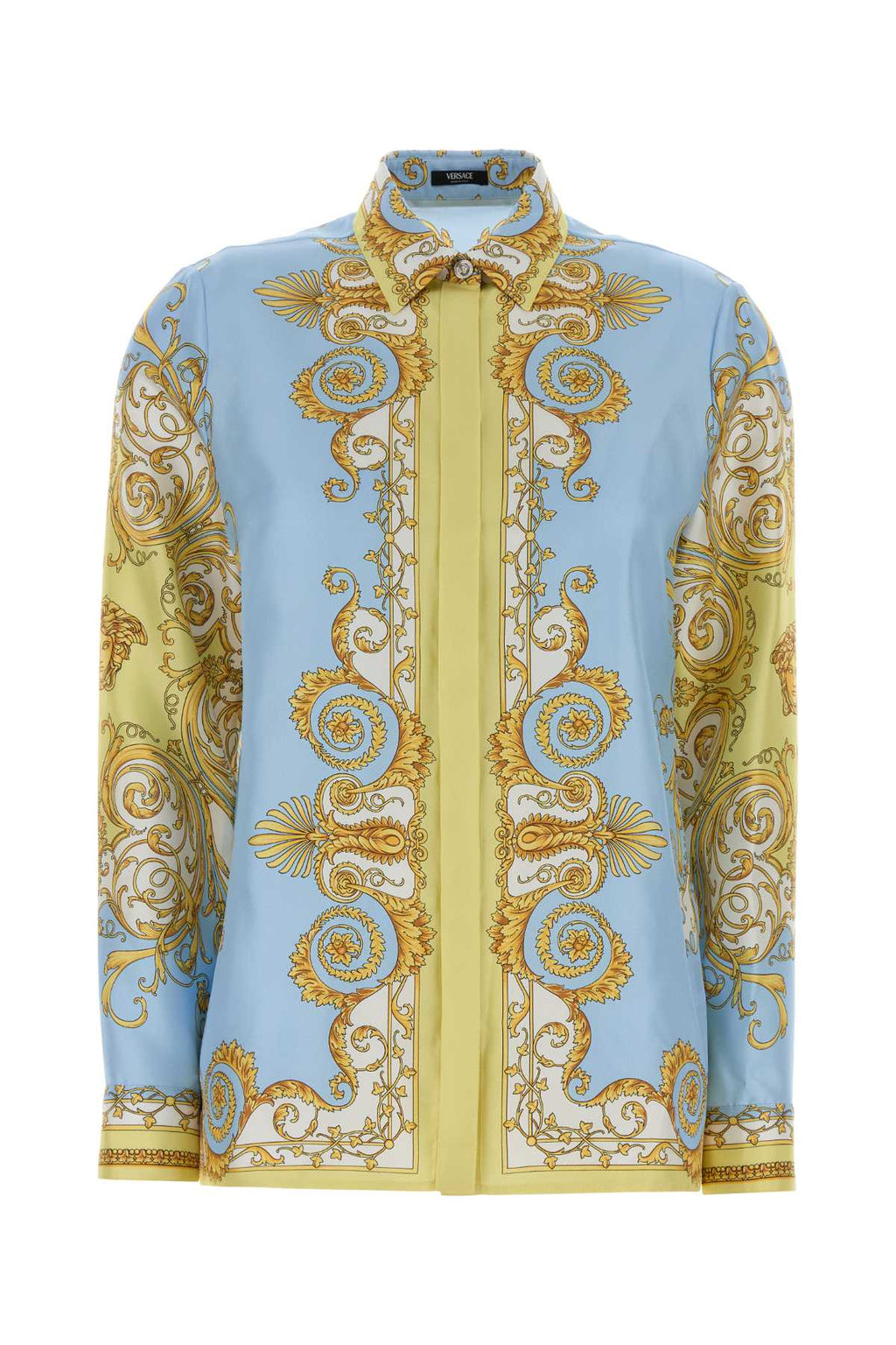 VERSACE FORMAL SHIRT SILK TWILL PRINT SPRING BAROCCO FOULA For Women Exterior: 100% Silk