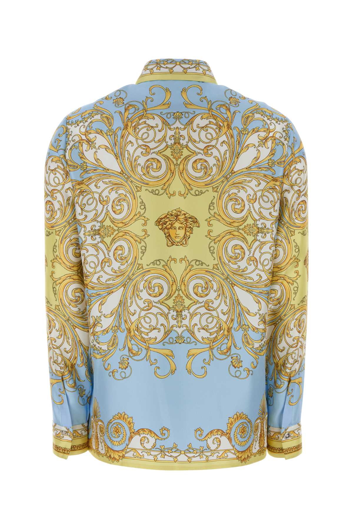 VERSACE FORMAL SHIRT SILK TWILL PRINT SPRING BAROCCO FOULA For Women Exterior: 100% Silk