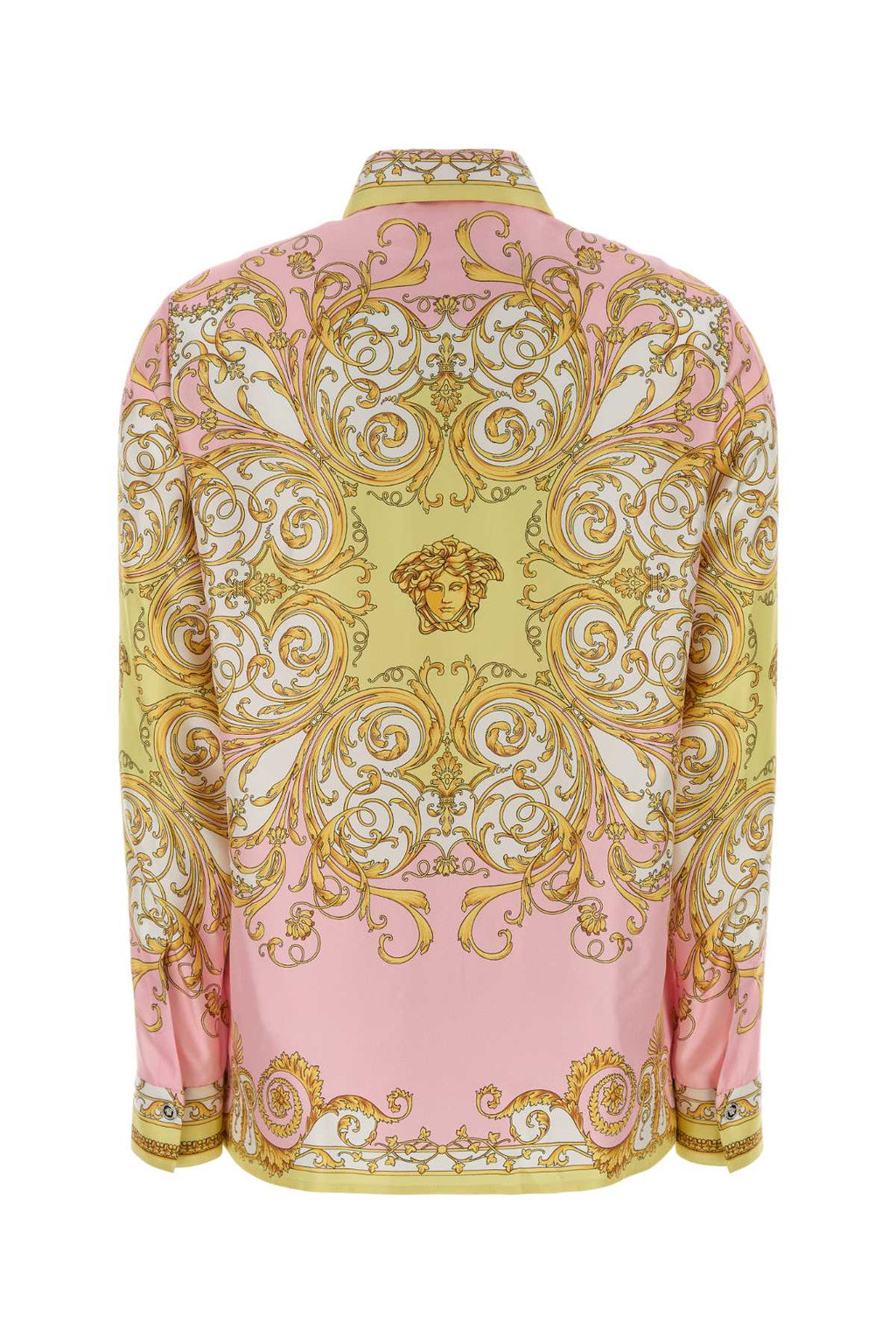 VERSACE FORMAL SHIRT SILK TWILL PRINT SPRING BAROCCO FOULA For Women Exterior: 100% Silk