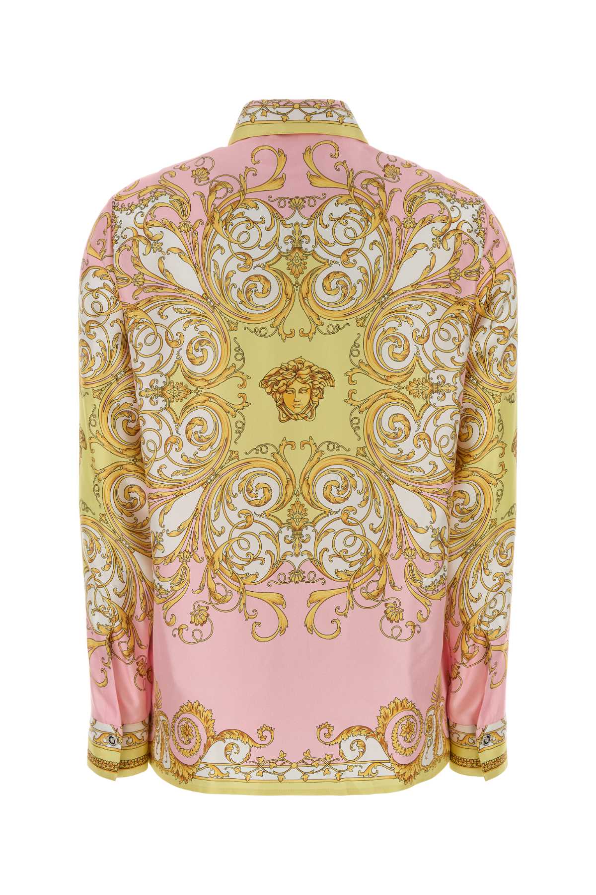 VERSACE FORMAL SHIRT SILK TWILL PRINT SPRING BAROCCO FOULA For Women Exterior: 100% Silk