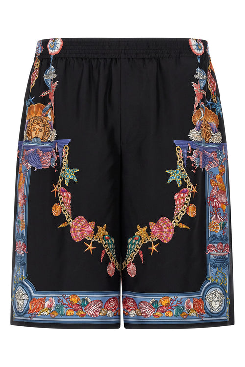 VERSACE 'Coral Theatre' print bermuda shorts For Men 100% silk