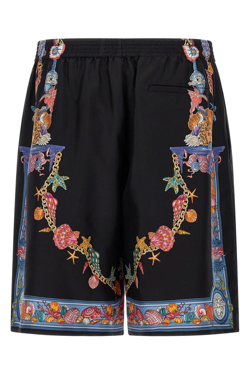 VERSACE 'Coral Theatre' print bermuda shorts For Men 100% silk