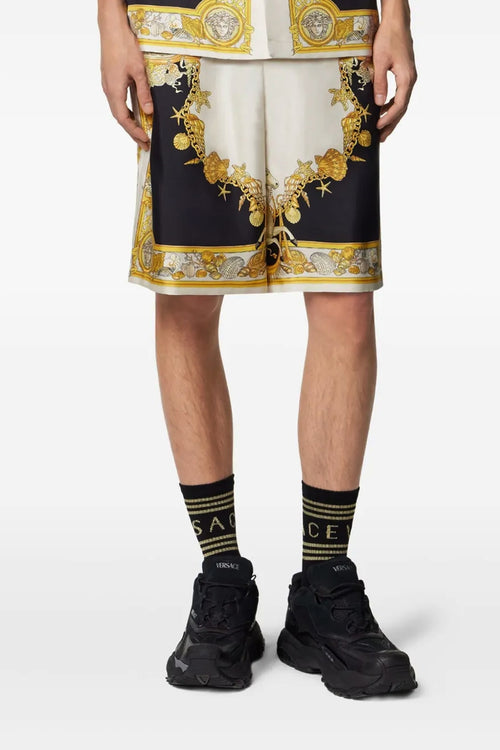 VERSACE 'Coral Theatre' print bermuda shorts For Men 100% silk