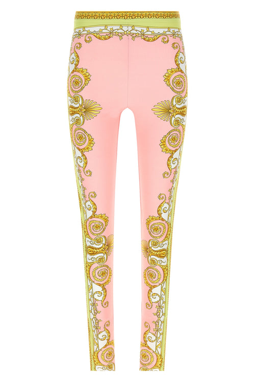 VERSACE 'Spring Barocco' leggings For Women 78% nylon, 22% elastane