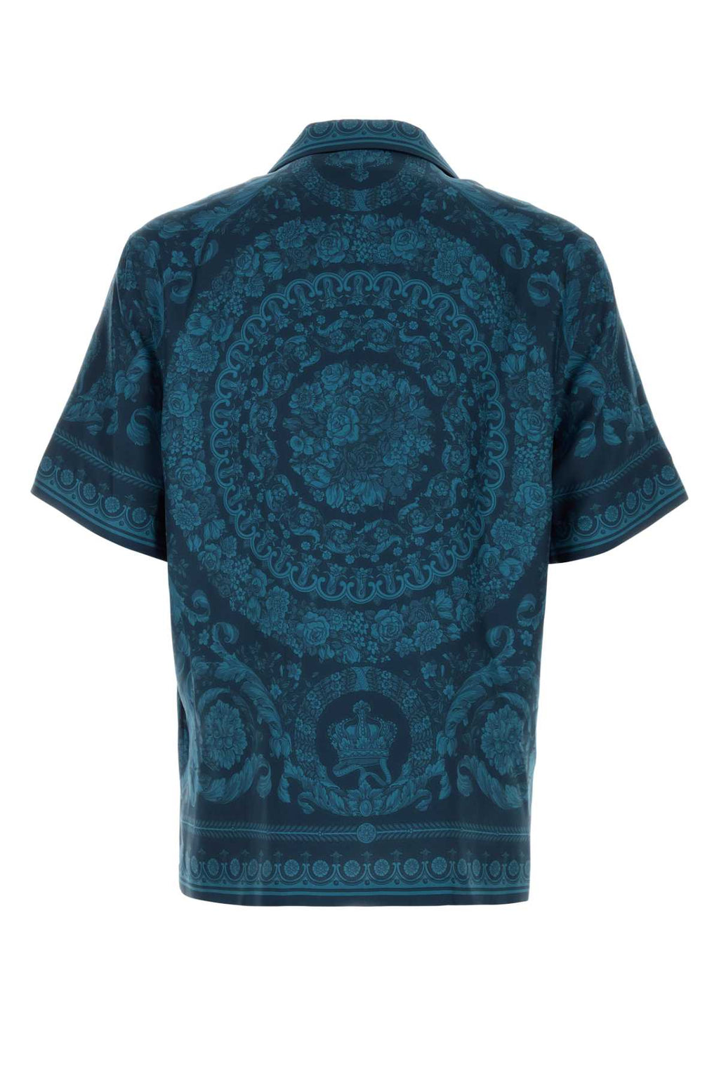 VERSACE INFORMAL SHIRT SILK TWILL FABRIC BAROCCO 92 PRINT For Men Exterior: 100% Silk