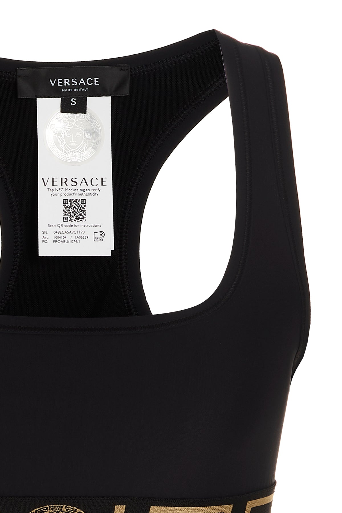 VERSACE 'Medusa' sports top' For Women 61% polyamide 39% elastane