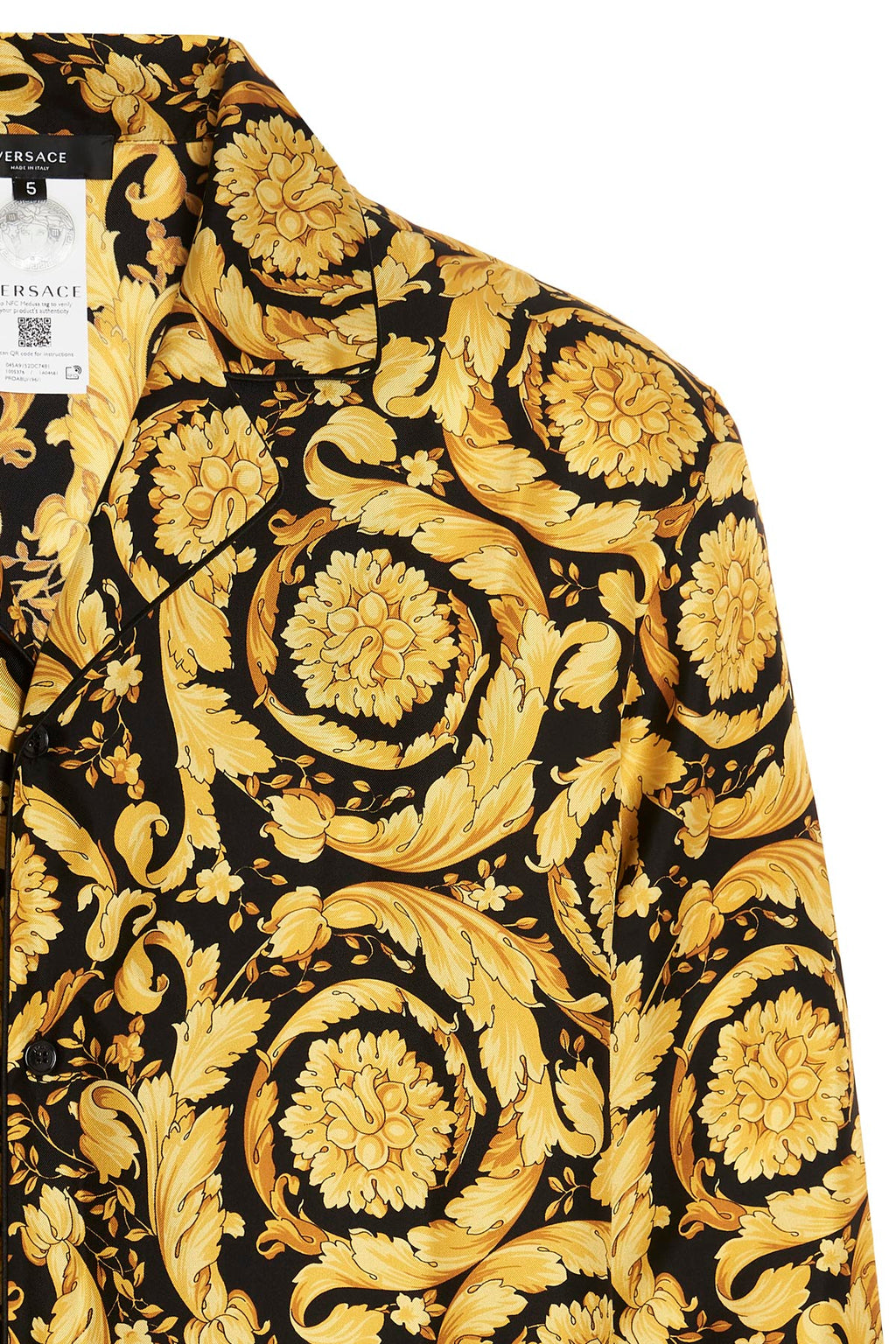 VERSACE Camicia pigiama 'Barocco' For Home Unisex 100% silk