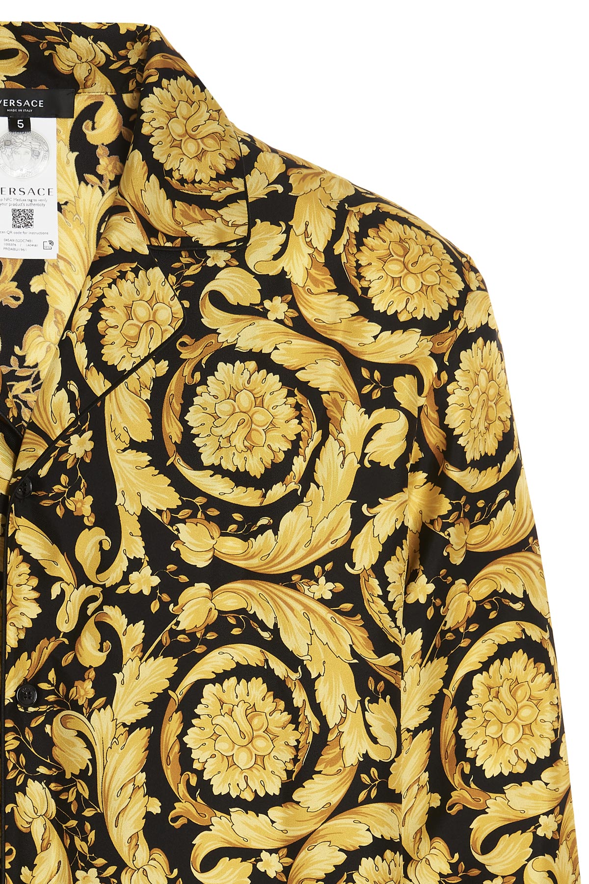 VERSACE Camicia pigiama 'Barocco' For Home Unisex 100% silk