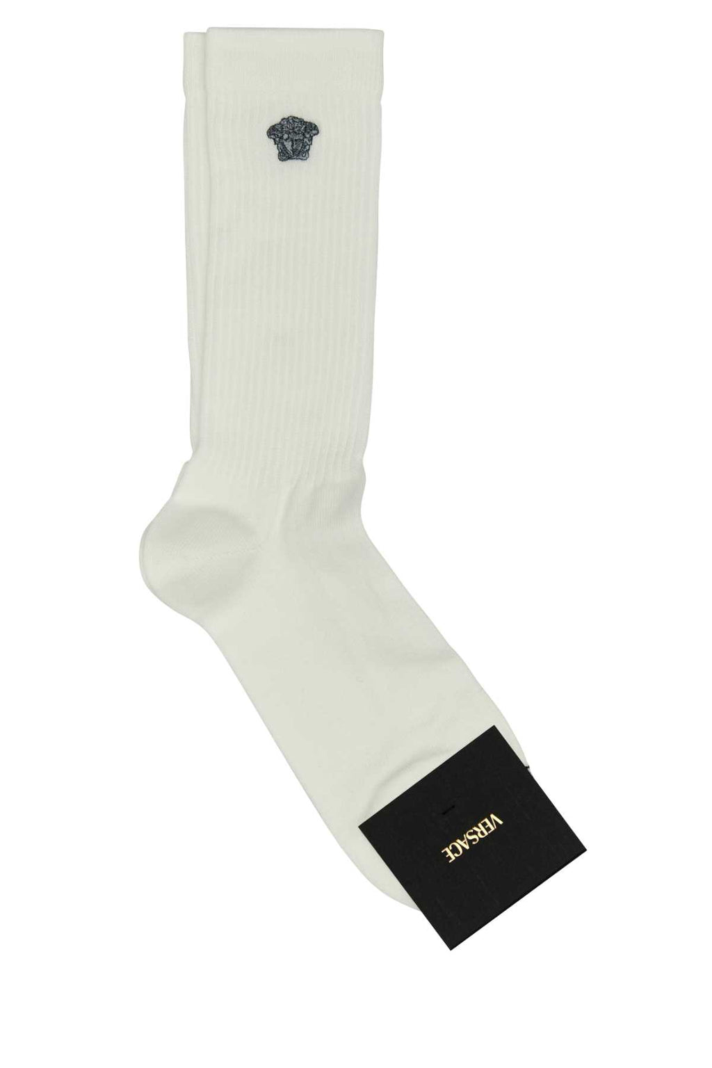 VERSACE ATHLETIC SOCKS DOUBLE TWISTED COTTON MEDUSA EMBROI For Men Exterior: 80% Cotton 16% Nylon 4% Elastane