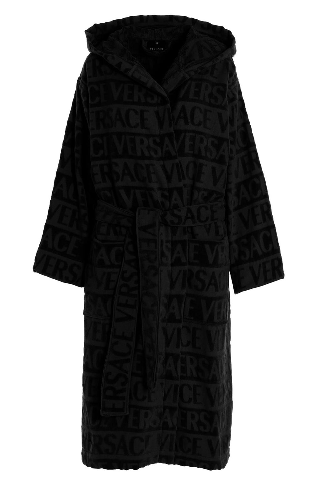 VERSACE HOME Sequin logo bathrobe For Home & lifestyle 82% polyolefin 18% wool