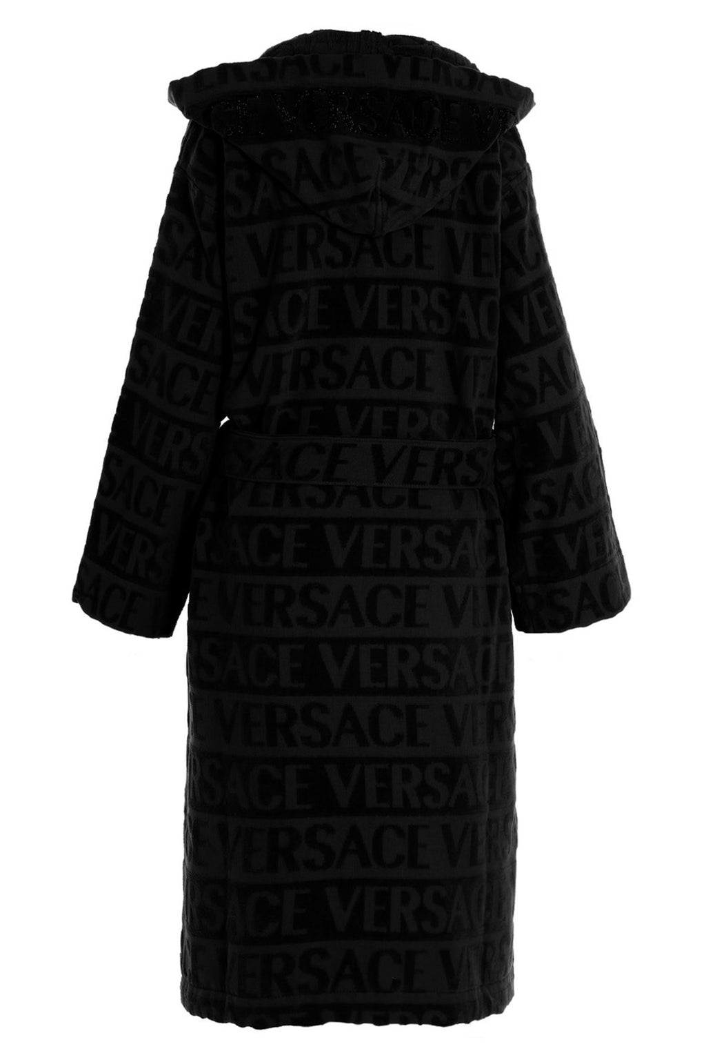 VERSACE HOME Sequin logo bathrobe For Home & lifestyle 82% polyolefin 18% wool