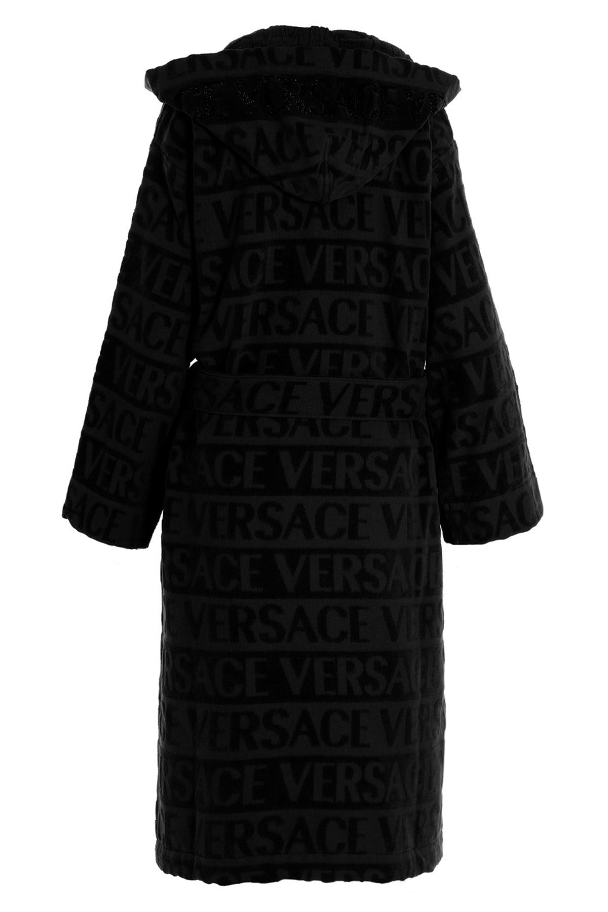 VERSACE HOME Sequin logo bathrobe For Home & lifestyle 82% polyolefin 18% wool