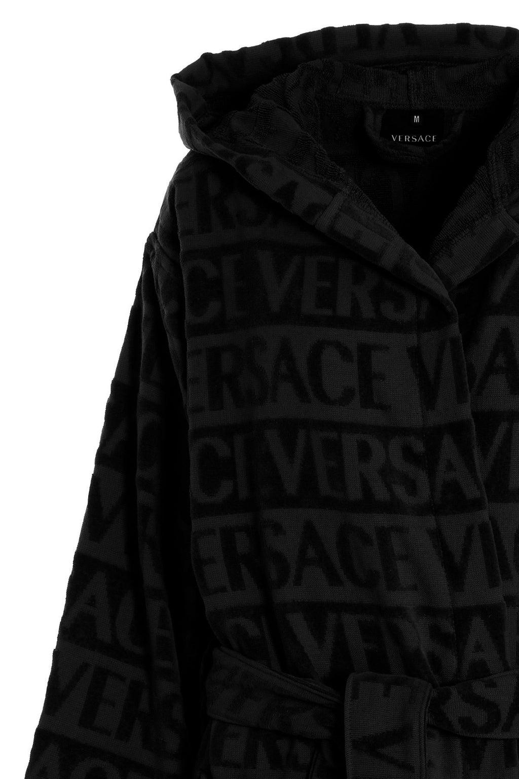 VERSACE HOME Sequin logo bathrobe For Home & lifestyle 82% polyolefin 18% wool