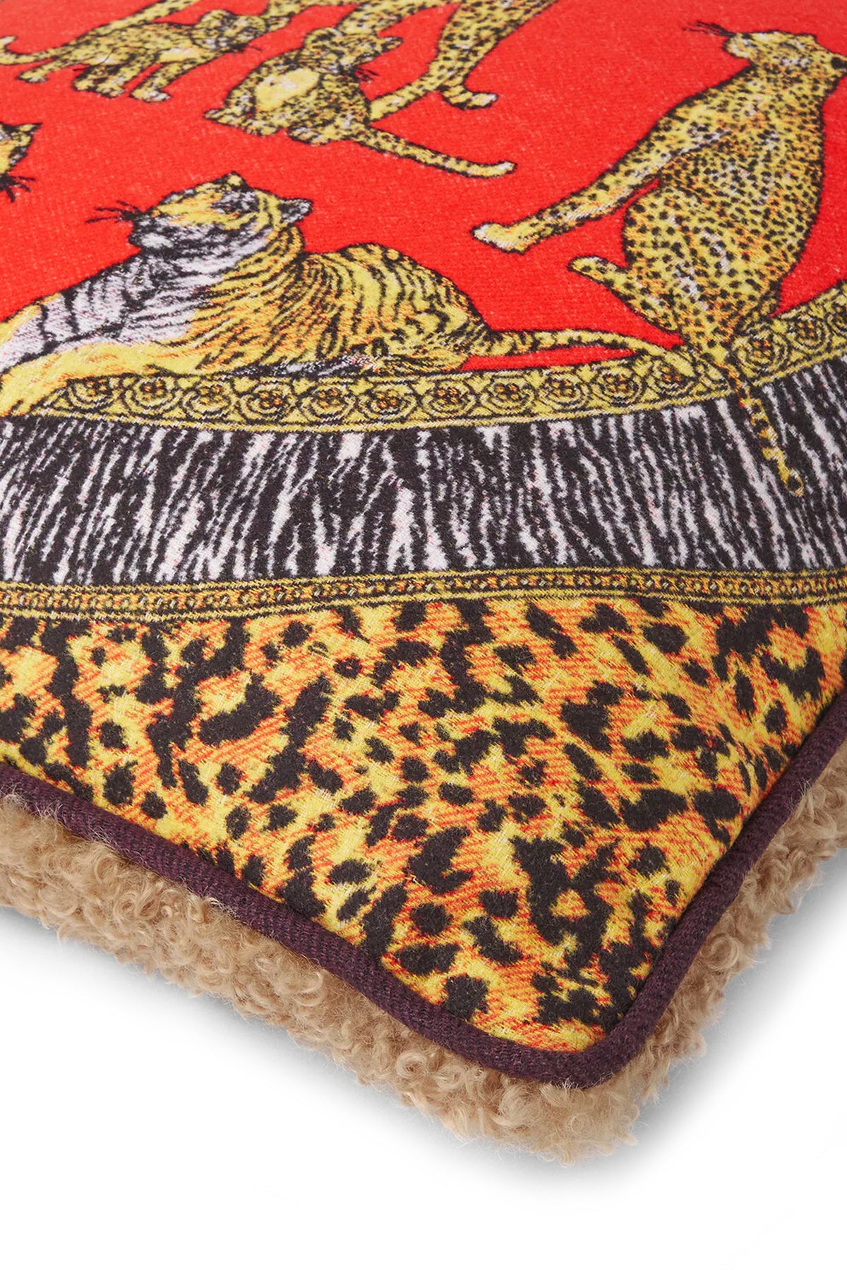 VERSACE HOME 'Wild Cats' double-face cushion