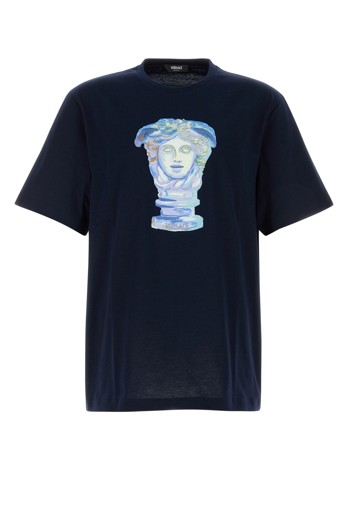VERSACE T-SHIRT COMPACT COTTON JERSEY FABRIC + MEDUSA GALL For Men 1.Outer Fabric:100% CottonEmbroidery:100% ViscoseNAVETTE:100% PolyesterTrim:100% Cotton