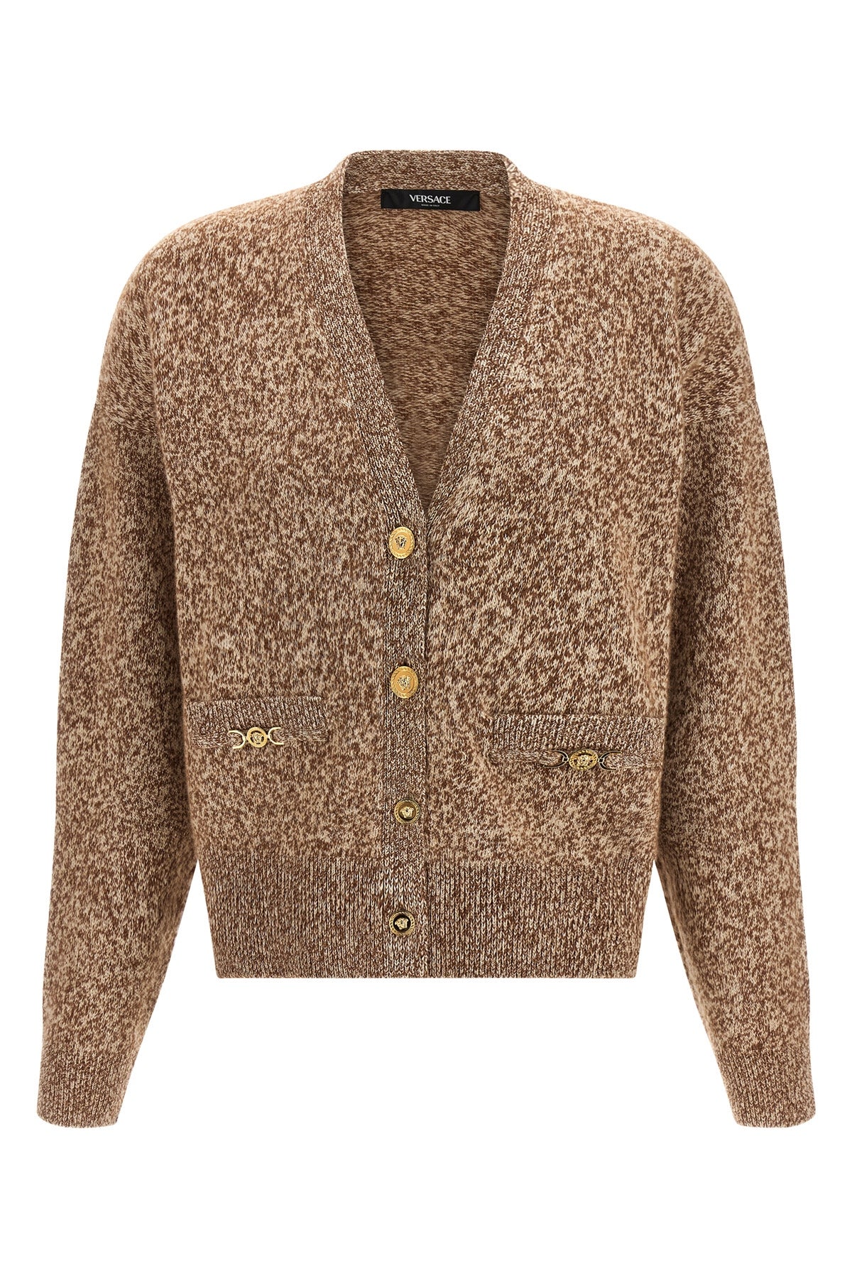 VERSACE 'Medusa '95' button cardigan For Women 56% wv, 24% ws, 20% se