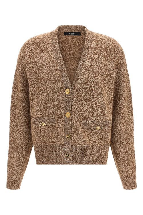 VERSACE 'Medusa '95' button cardigan For Women 56% wv, 24% ws, 20% se
