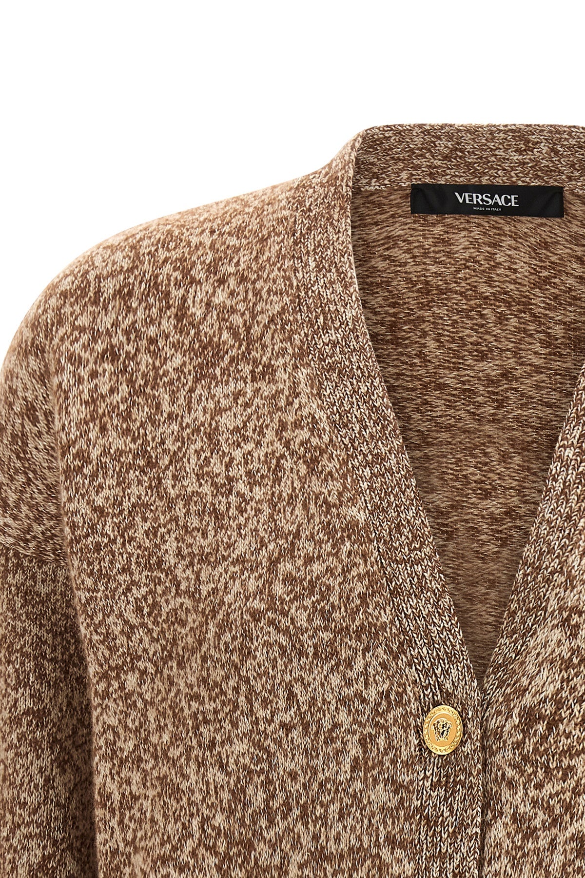 VERSACE 'Medusa '95' button cardigan For Women 56% wv, 24% ws, 20% se