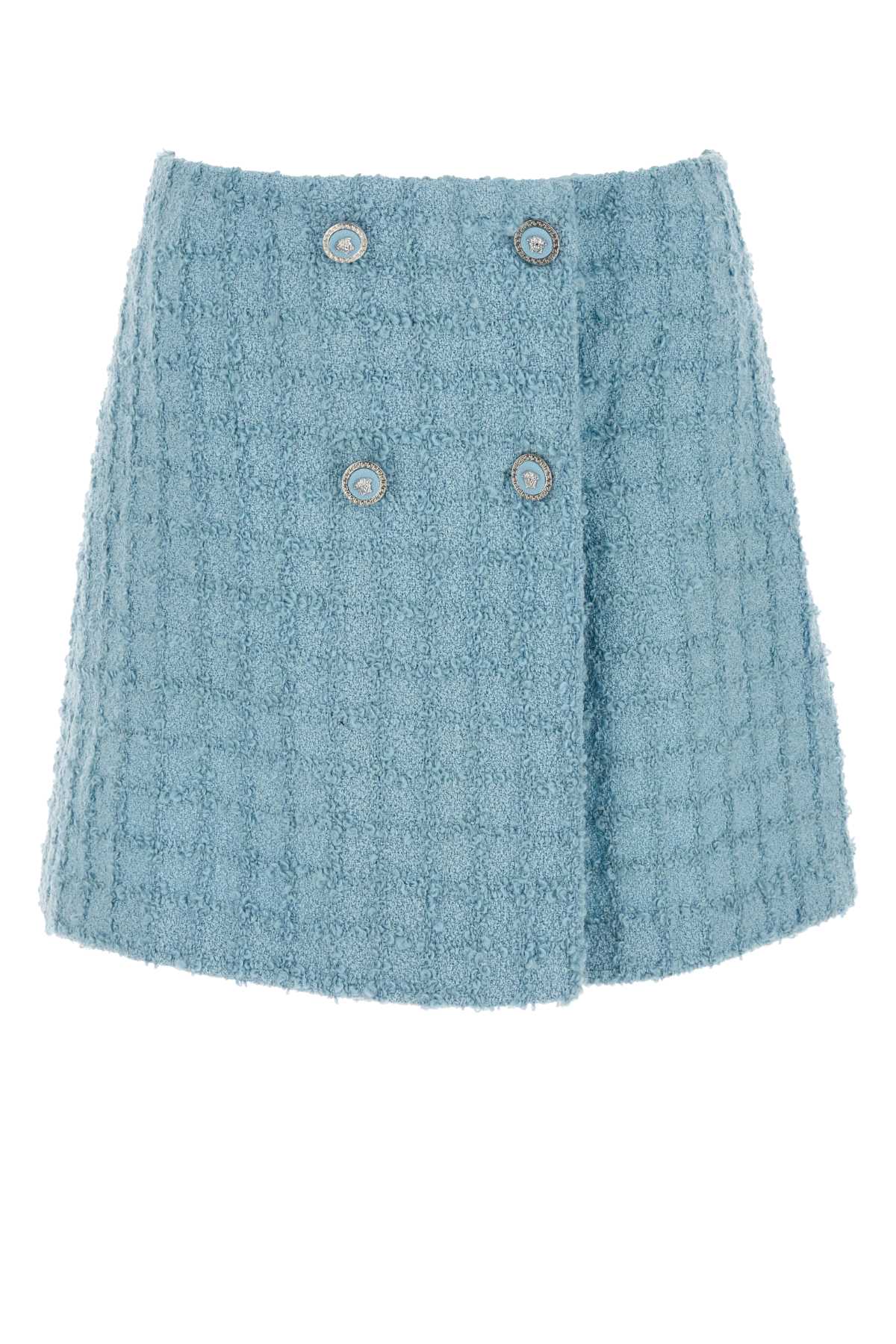 VERSACE GONNA For Women Exterior: 77% Virgin wool 14% Mohair 9% Nylon Lining: 58% Cupro 42% Viscose