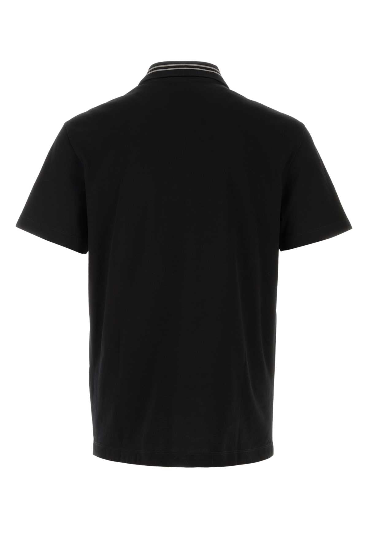 VERSACE POLO PIQUET FABRIC + MEDUSA EMBROIDERY ON THE COLL For Men Exterior: 100% Cotton