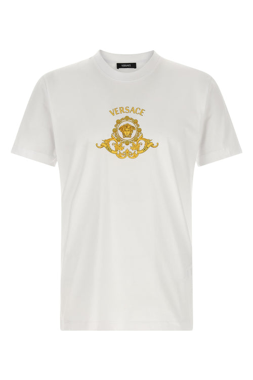 VERSACE 'Hall of Heroes Crest' T-shirt For Men 100% cotton