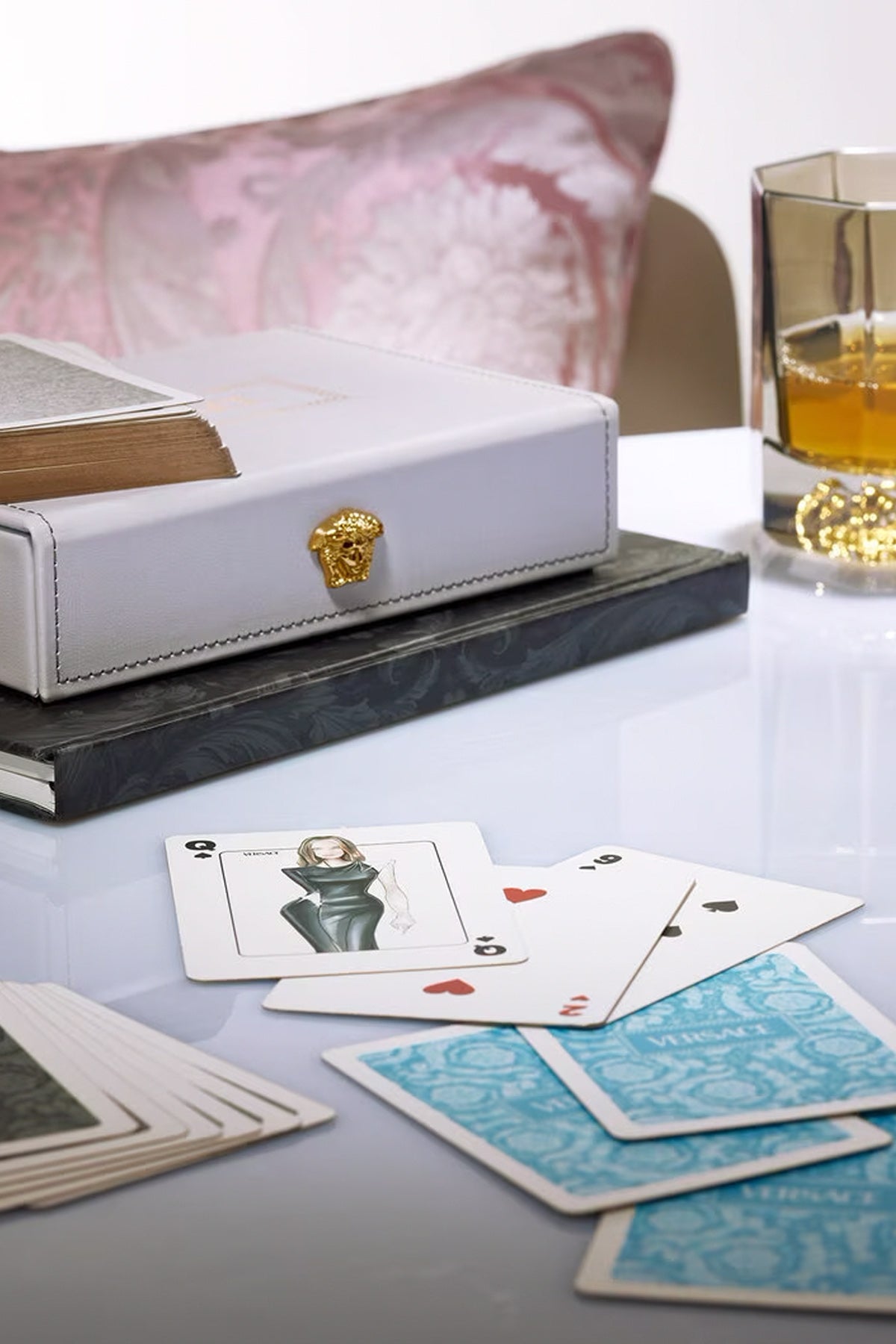 VERSACE HOME 'Medusa' playing card set For Home & lifestyle 100% calfskin leather (Bos Taurus)
